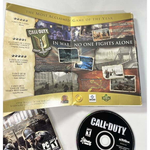 Call of Duty PC 2003 Small Box Edition 2 Discs, Manual, Case & Box PC GAME - Picture 6 of 14